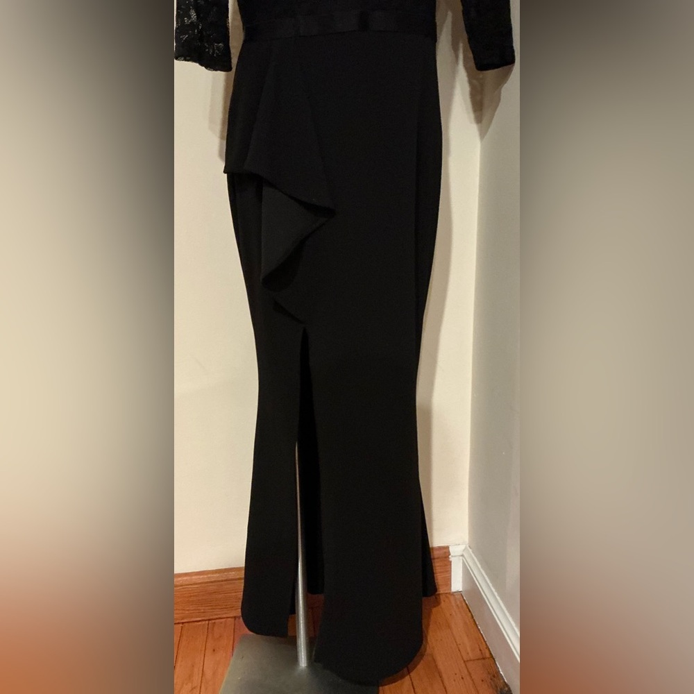 MISSMAY Mother Of The Bride Black Lace Long Side Slit Evening Gown Dress Sz XL - Picture 10 of 16